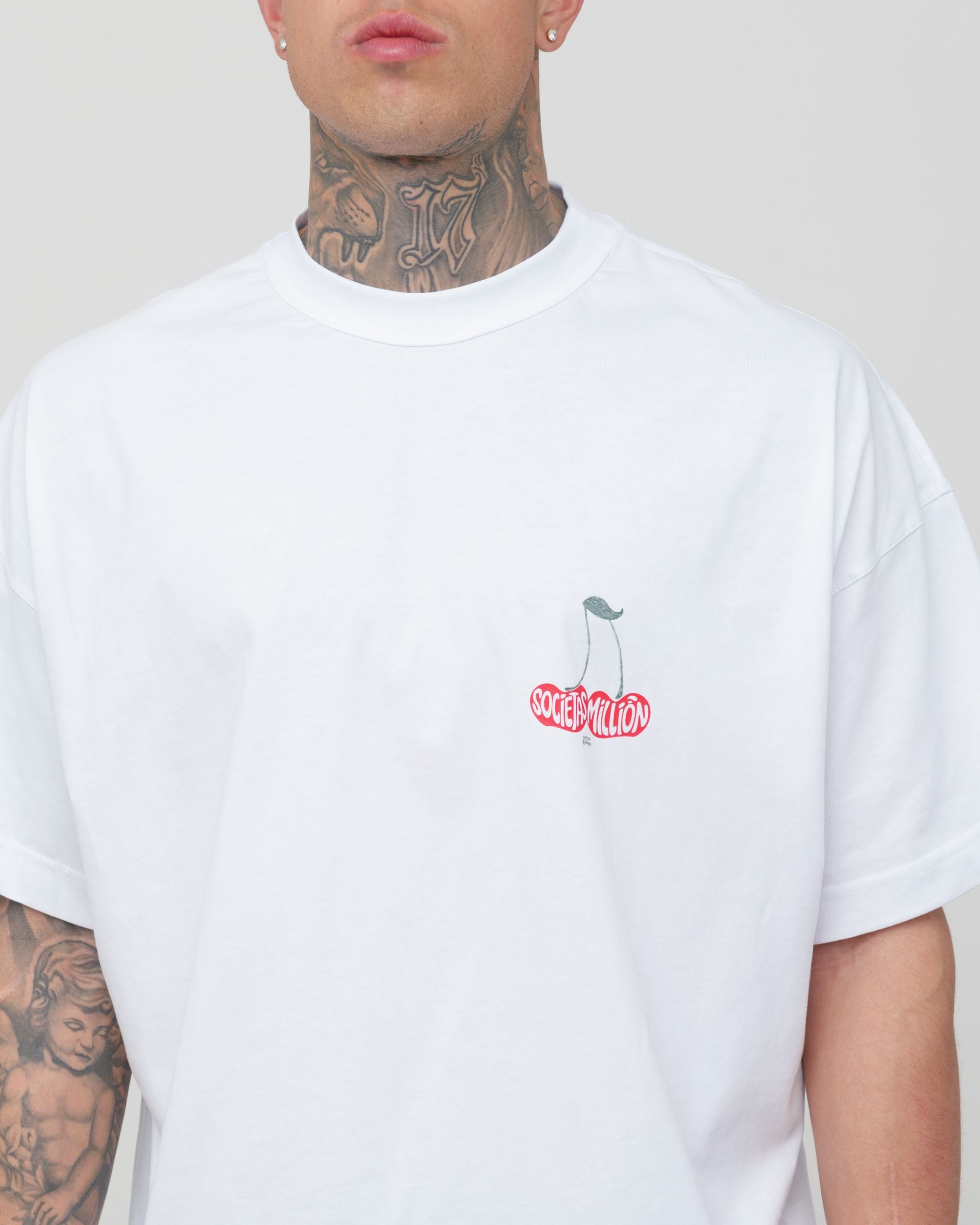 T-Shirt Ciliegie Bianca