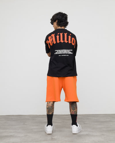 T-Shirt Nera Origin Arancio