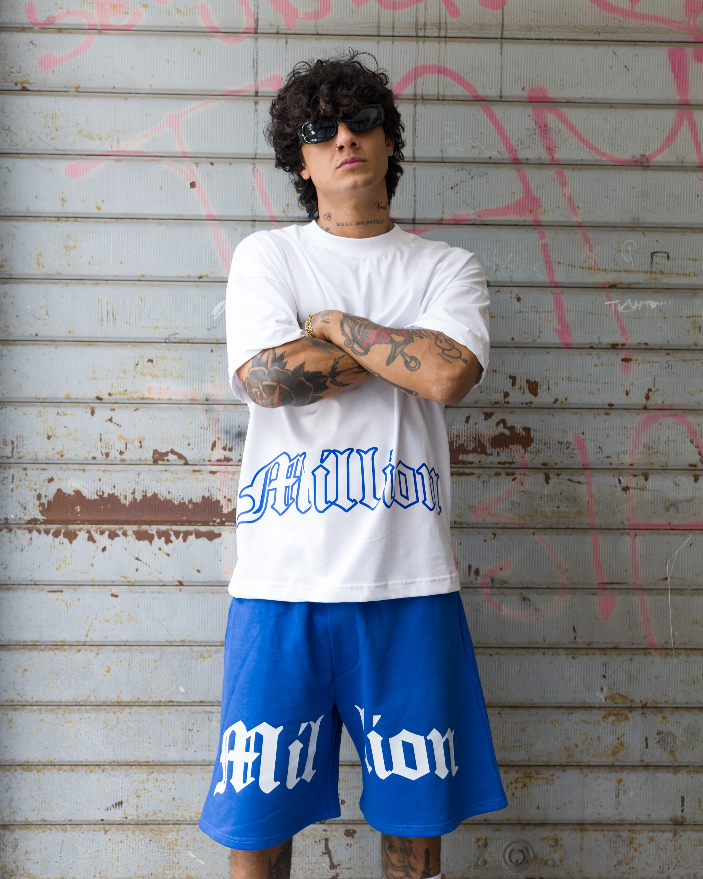 T-Shirt Gothic Outline Royal